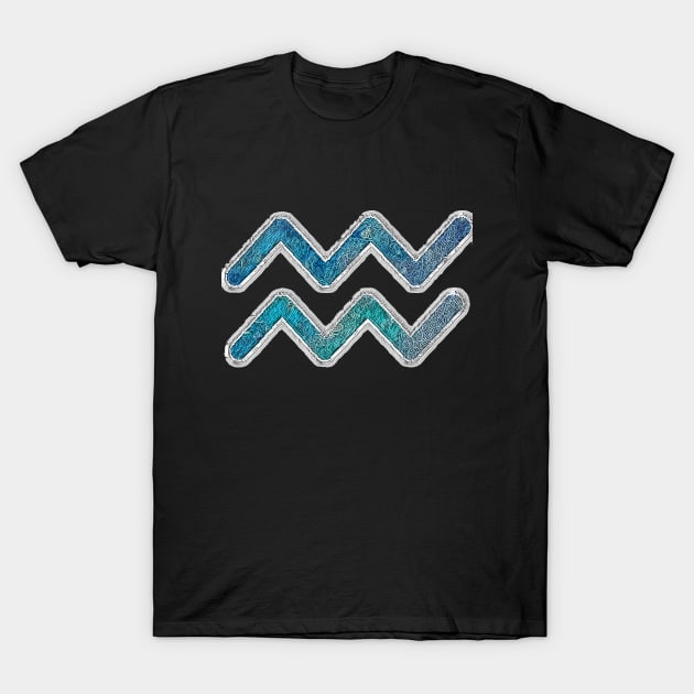 Aquarius sign T-Shirt by Nitrowolf